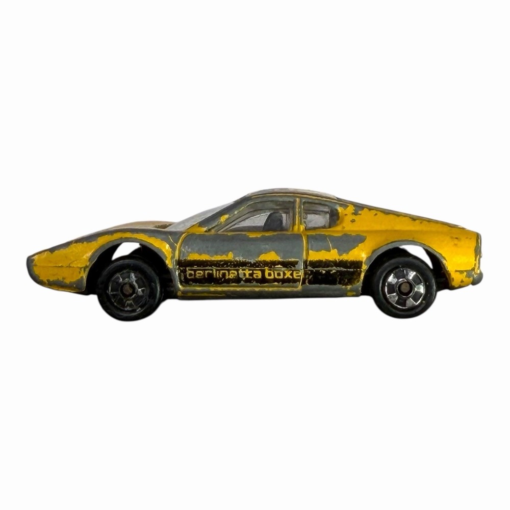 1:64 Zylmex Zee Toys D70 Ferrari 365 GT Berlinetta Boxer‎ Yellow Black Interior - Picture 9 of 13